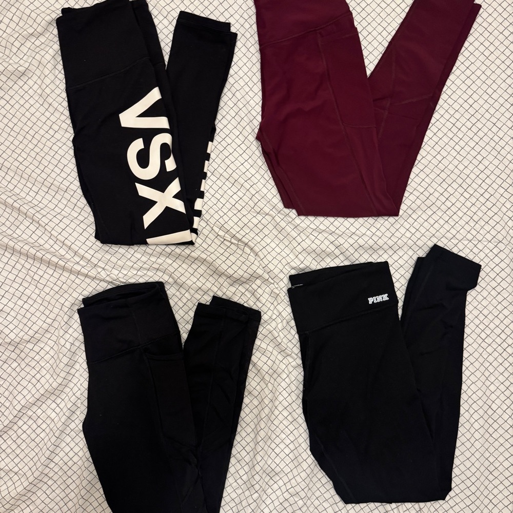 5 Victoria Secret’s Workout knockout leggings size small BUNDLE